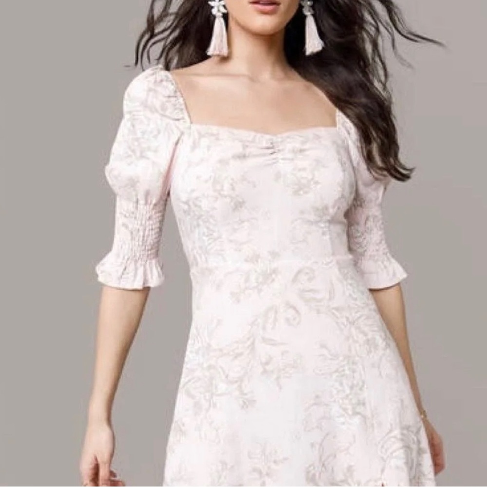Francesca's Collections Francescas Evangeline Flora Cinched Front Mini Dress